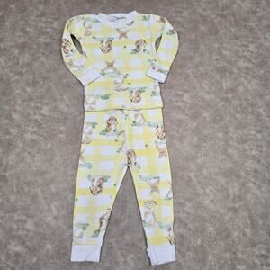 Burts Bees Baby 18 Months Organic Cotton 2 Piece Pajama Set Yellow Rabbit 18M